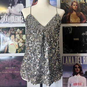 2000s Vince silver sequin shirt. Great quality and...